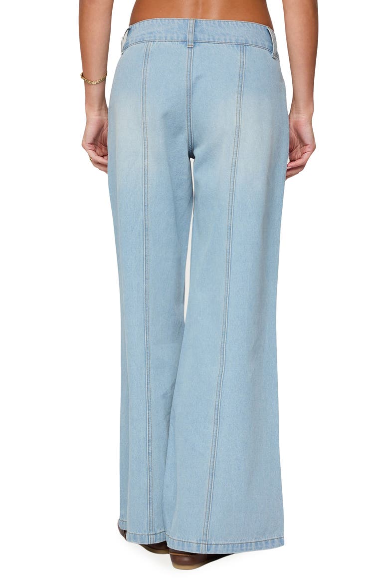 Charlie Seamed Low Rise Wide Leg Jeans, Alternate, color, LIGHT-BLUE
