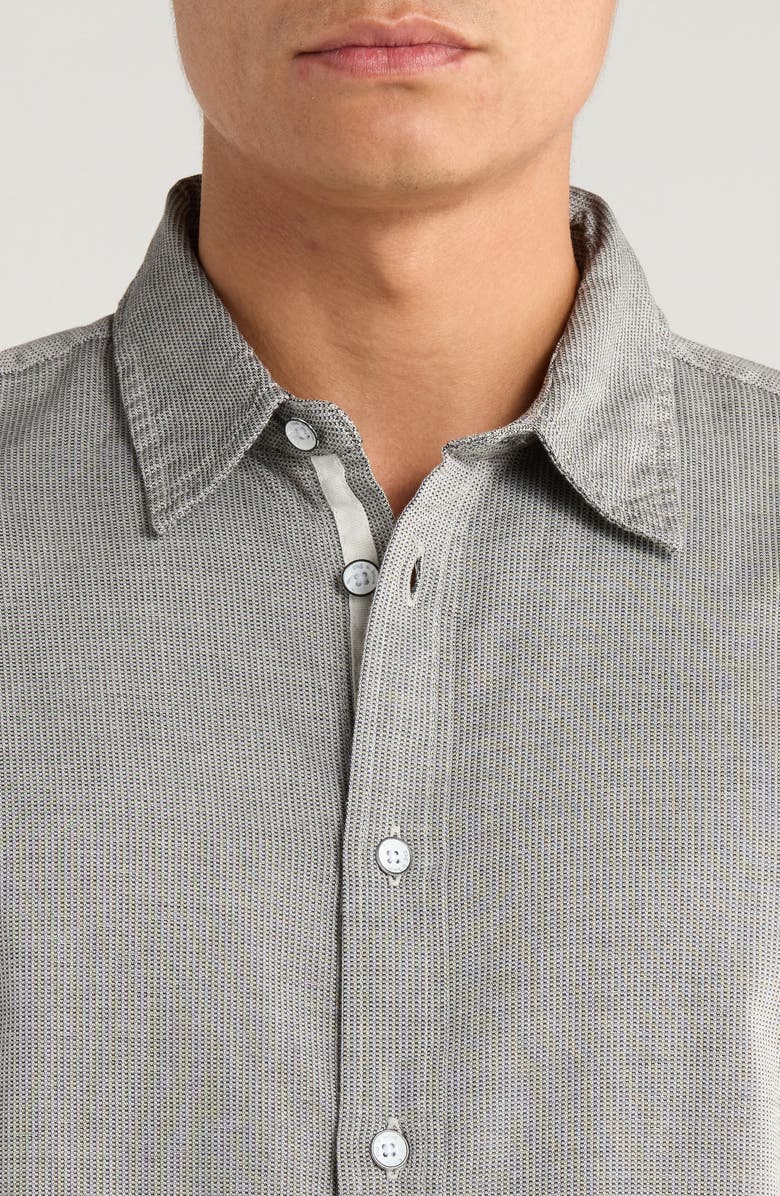 rag & bone Tomlin Dobby Stretch Button-Up Shirt, Alternate, color, Chalk