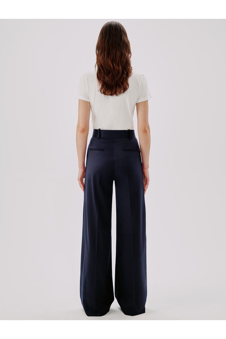 WIDE LEG SUIT PANT, Alternate, color, NAVY