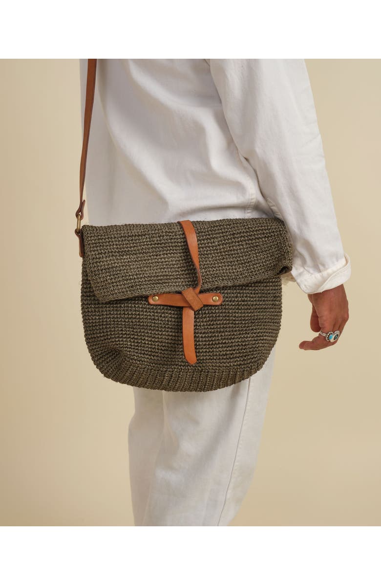 Minga Carmen Woven Crossbody Bag, Alternate, color, Sage Green
