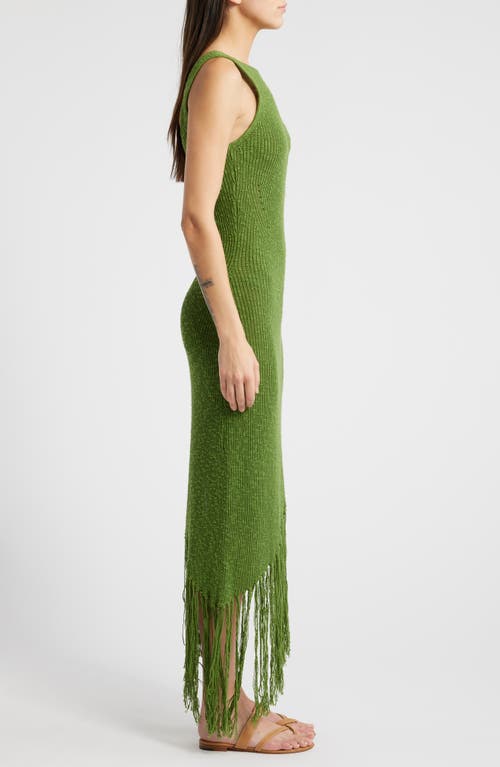Rails Rylee Sleeveless Fringed Midi Dress In Banana Palm
