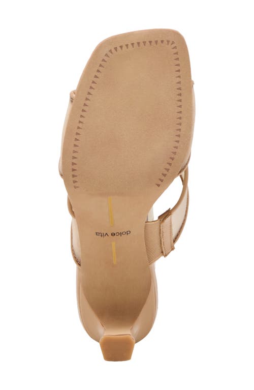 Dolce Vita Women's Gitel Crossband Slide High Heel Dress Sandals In Tan Mesh