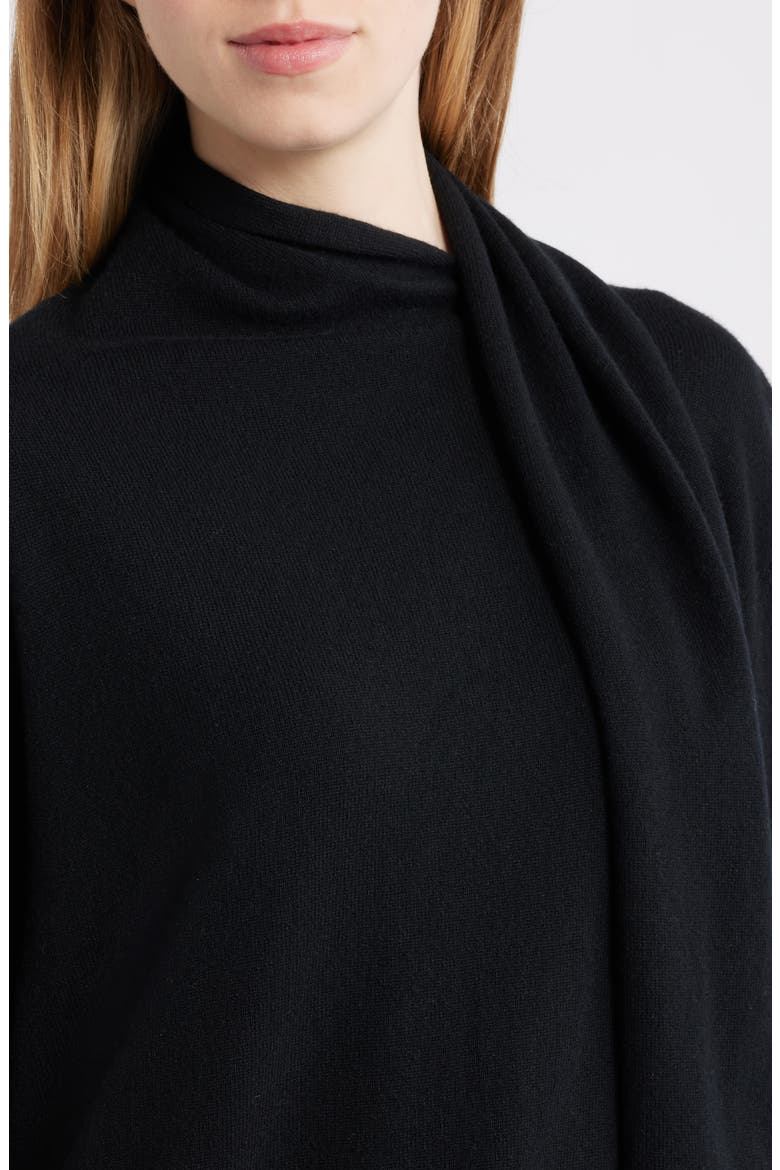 Cortina Scarf Neck Wool & Cashmere Sweater, Alternate, color, BLACK