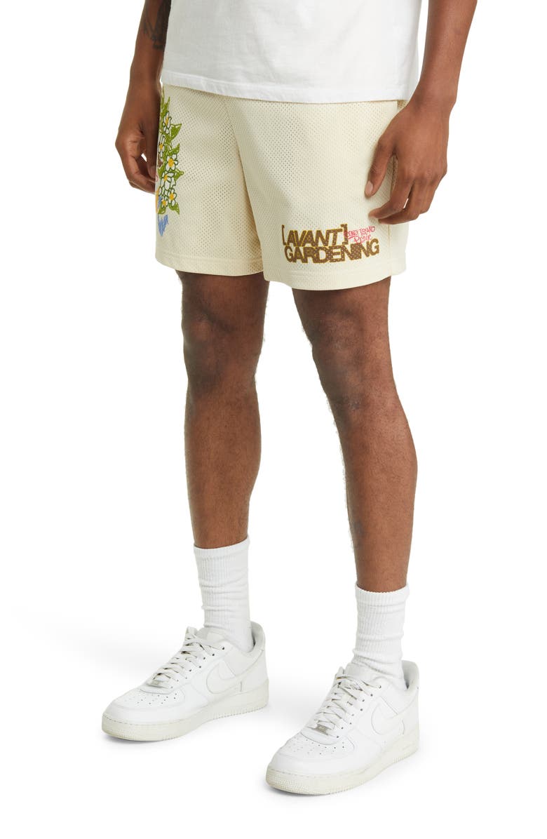 CONEY ISLAND PICNIC Portrait Mesh Drawstring Shorts, Alternate, color, 