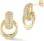 CHLOE AND MADISON Cubic Zirconia Multi Ring Drop Earrings