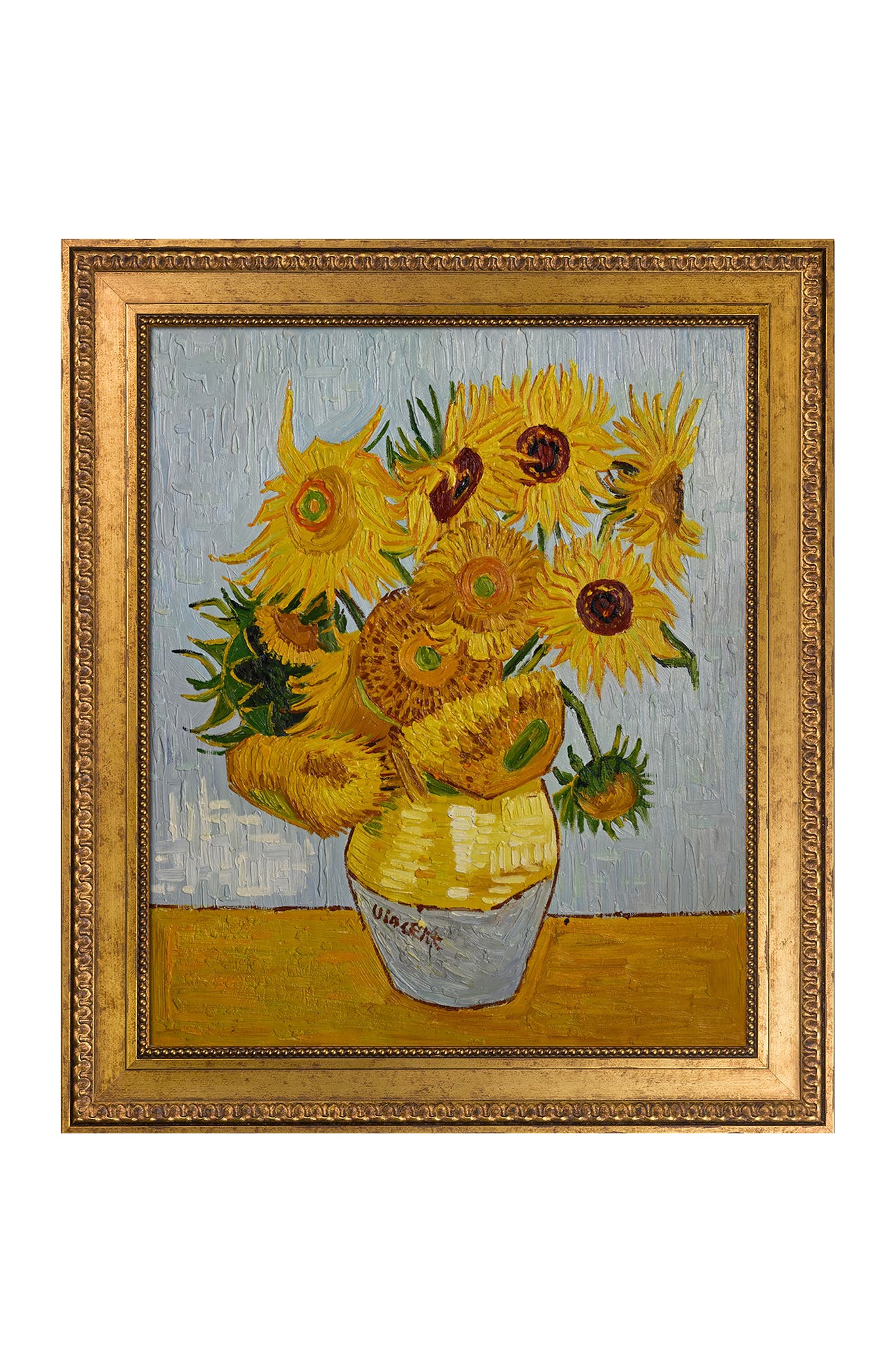 OVERSTOCK ART 'Sunflowers' by Vincent Van Gogh Framed Canvas Oil ...