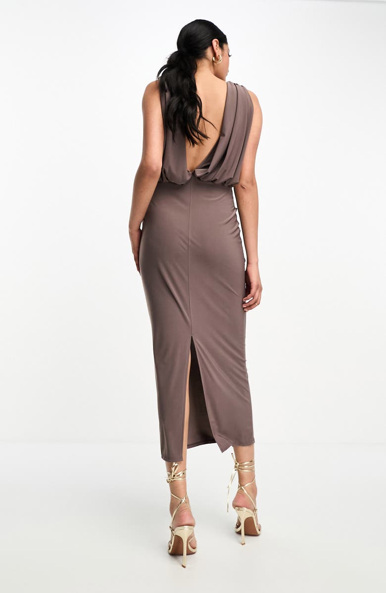 ASOS DESIGN Sleeveless Front Tie Jersey Dress, Alternate, color, 