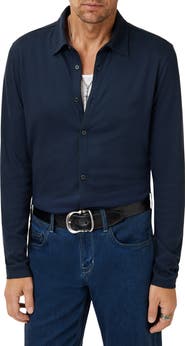 John Varvatos Caserta Regular Fit Textured Lyocell Button-Up Shirt