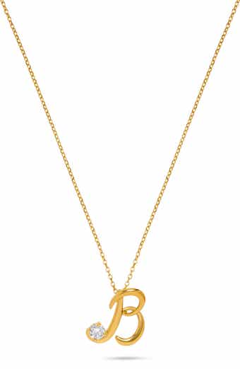H.J. Namdar Diamond Letter B Necklace
