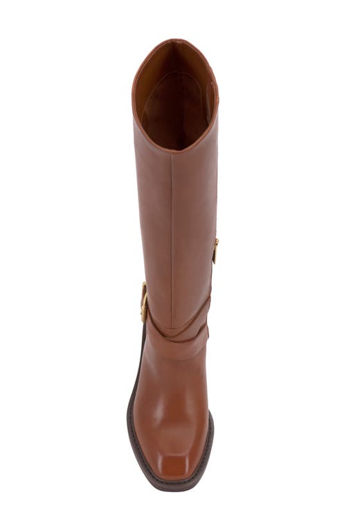 Vince Camuto Gini Buckled Knee High Riding Boots Regular Wide Extra Wide Calf In Brown