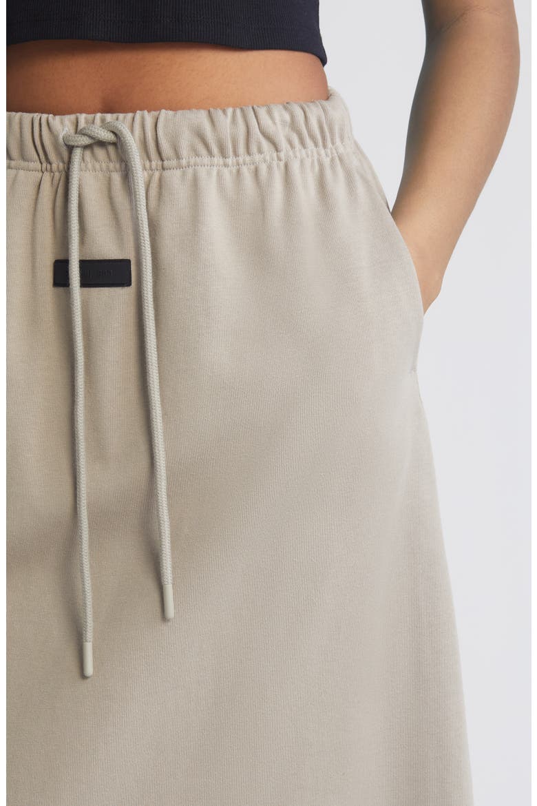 Drawstring Cotton Maxi Skirt, Alternate, color, SEAL