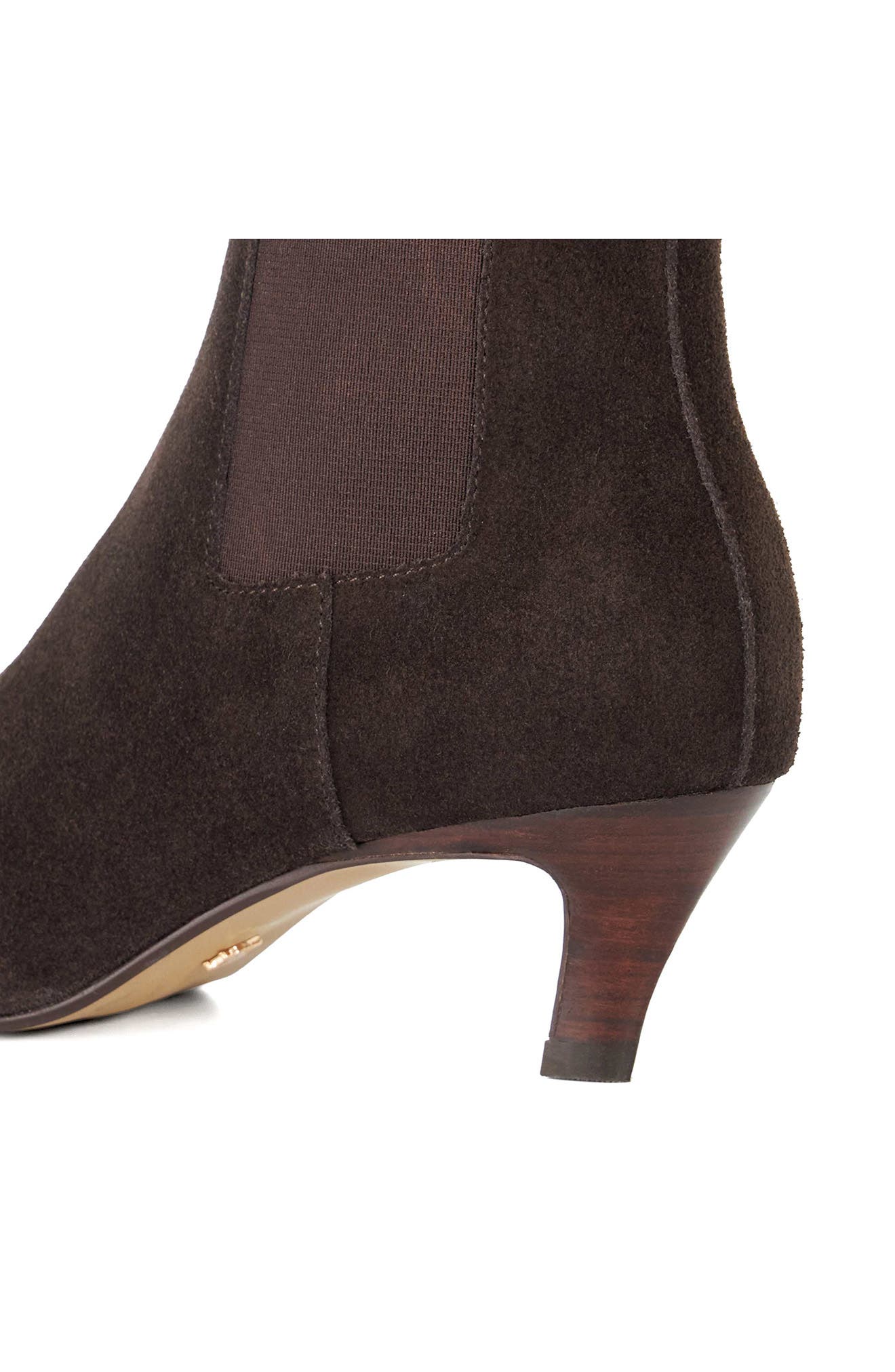 Dune London Odele Snip Toe Chelsea Boot, Alternate, color, Brown
