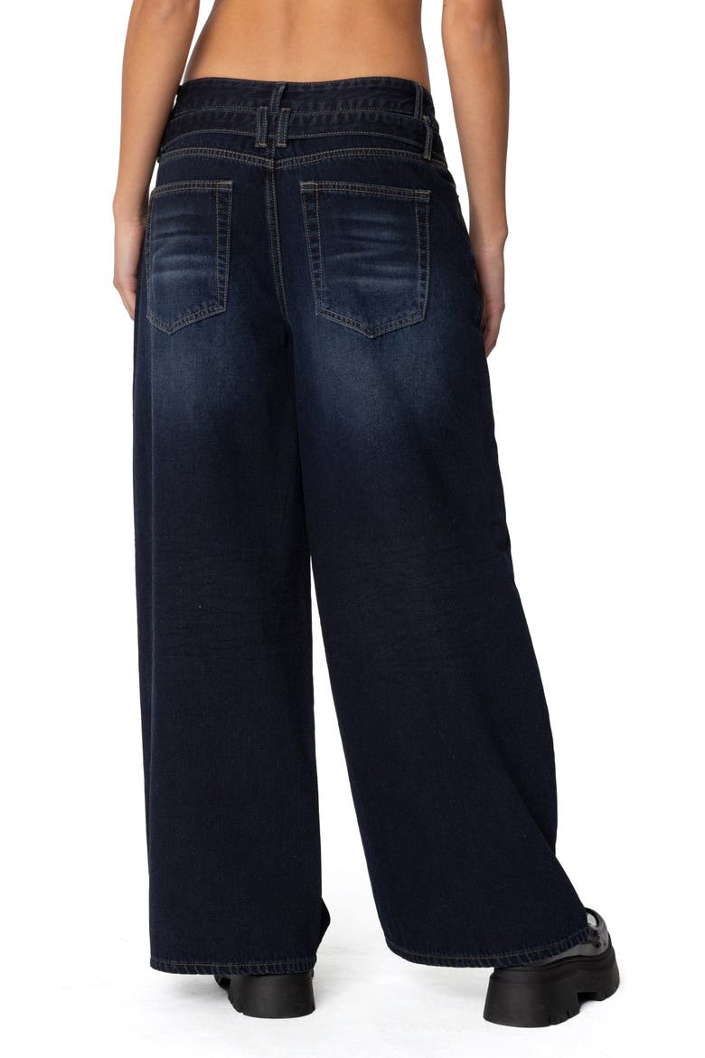Belted Low Rise Super Baggy Jeans, Alternate, color, INDIGO-BLUE-RAW-WASH