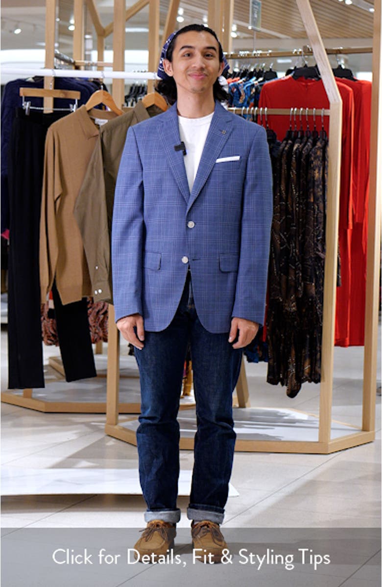 Hutson Blue Check Wool Sport Coat, sales video thumbnail