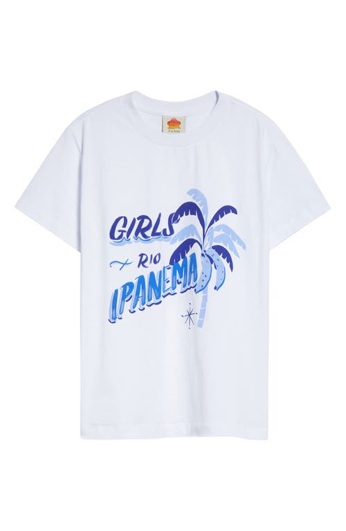 Shop Farm Rio Girls Rio Ipanema Cotton Graphic T-shirt In White