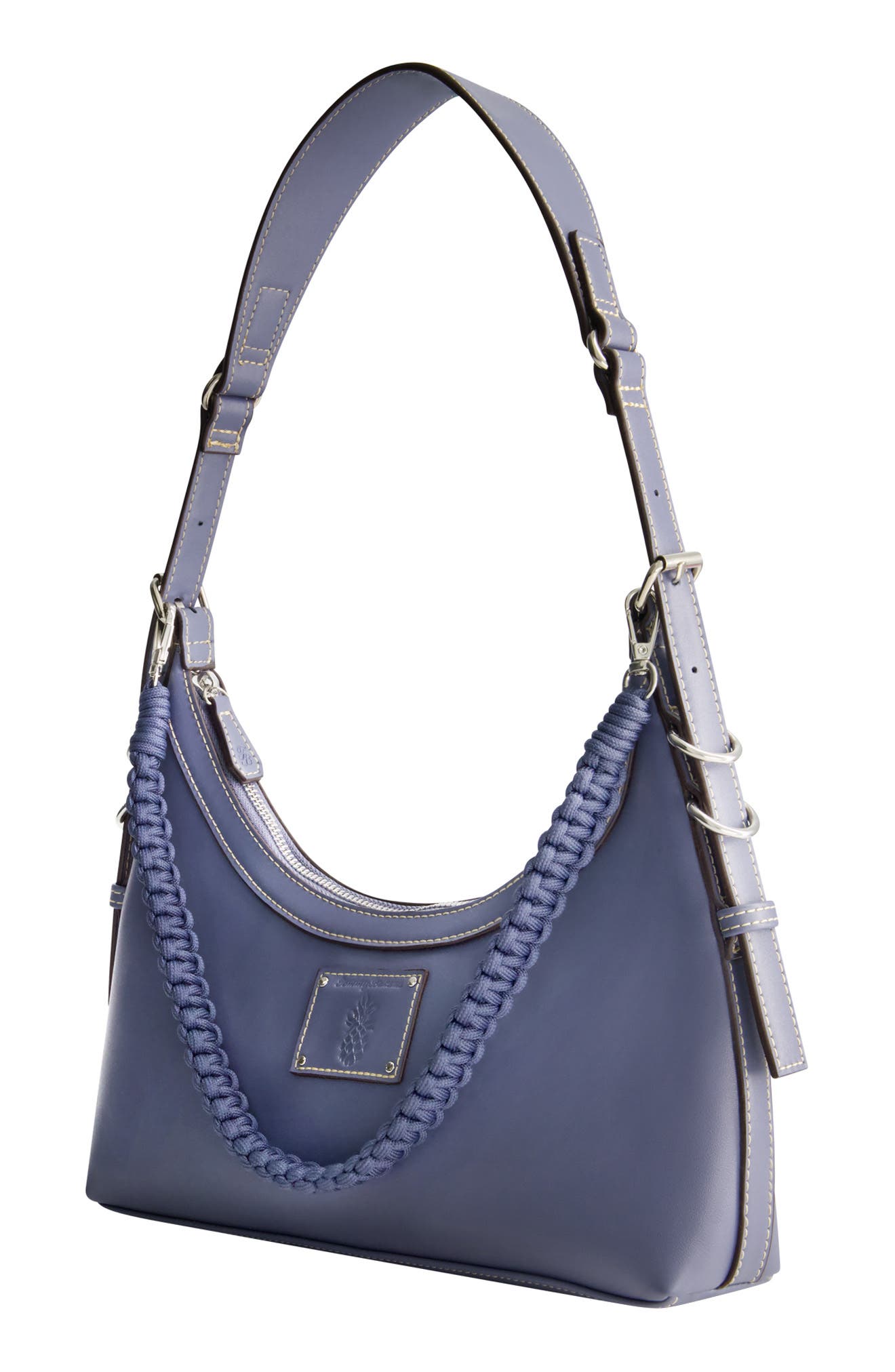 Tommy Bahama Debossed Logo Hobo Bag, Alternate, color, Navy