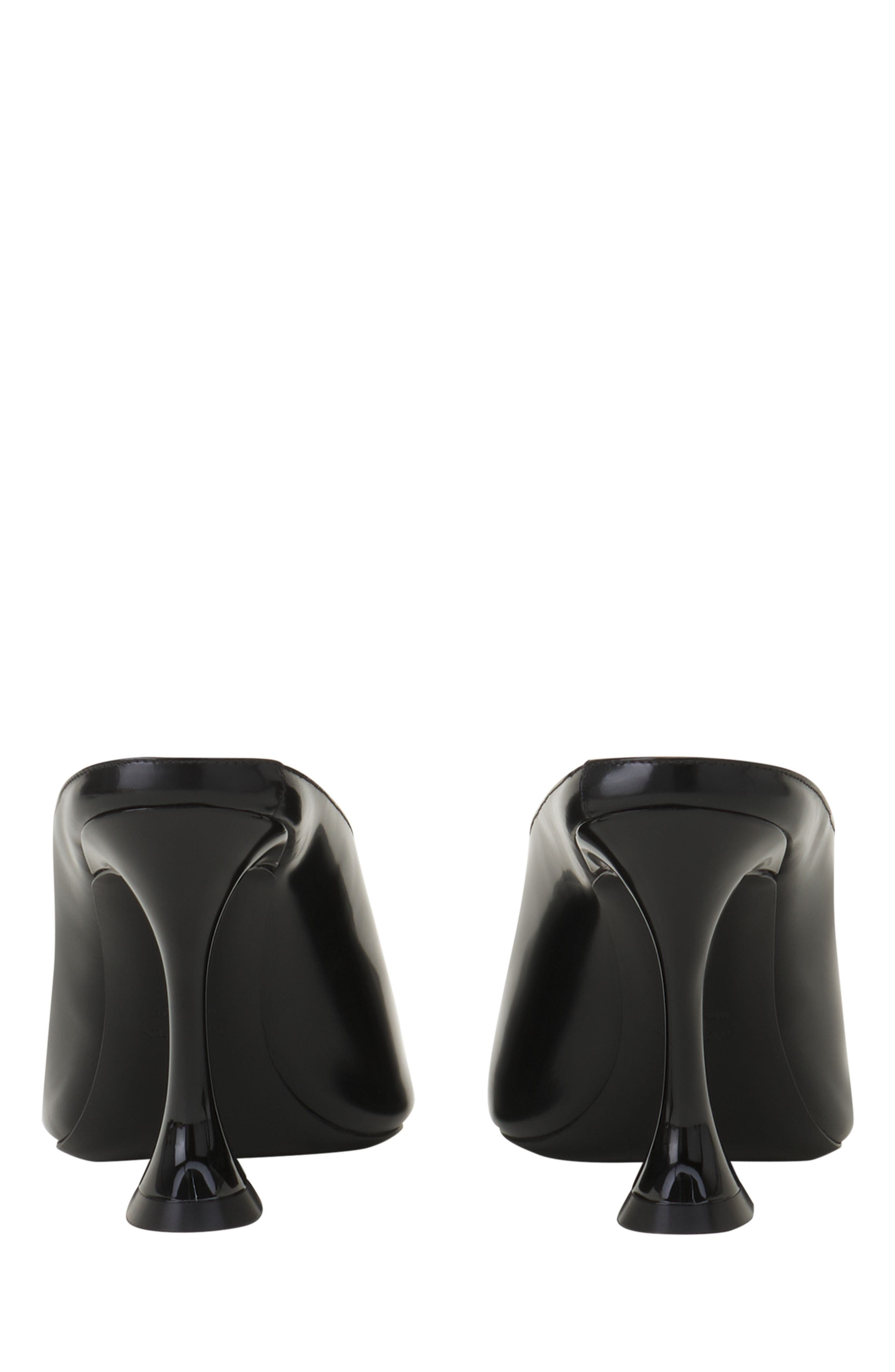 Lanvin Midnight Step Mule In Patent Leather, Alternate, color, Noir