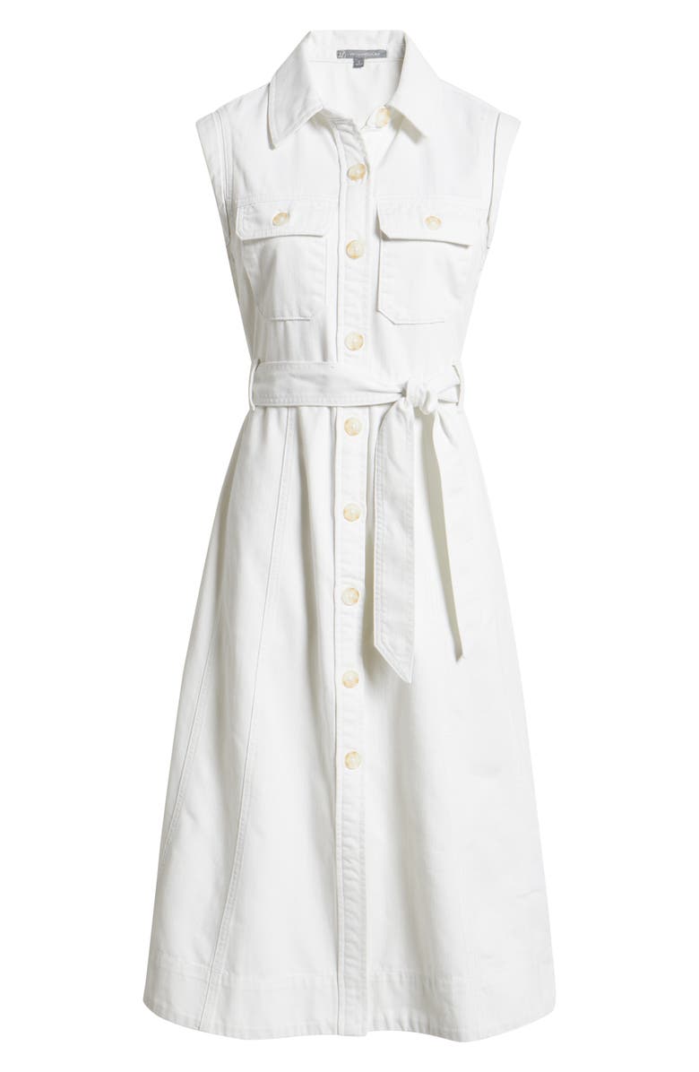 Wit & Wisdom Sleeveless Button-Up Denim Shirtdress, Alternate, color, 