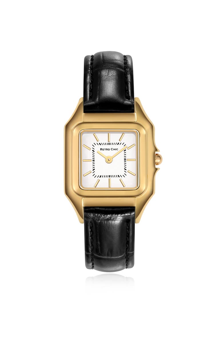 RETRO CHIC Vatican Majesty Watch, Alternate, color, Black & Gold