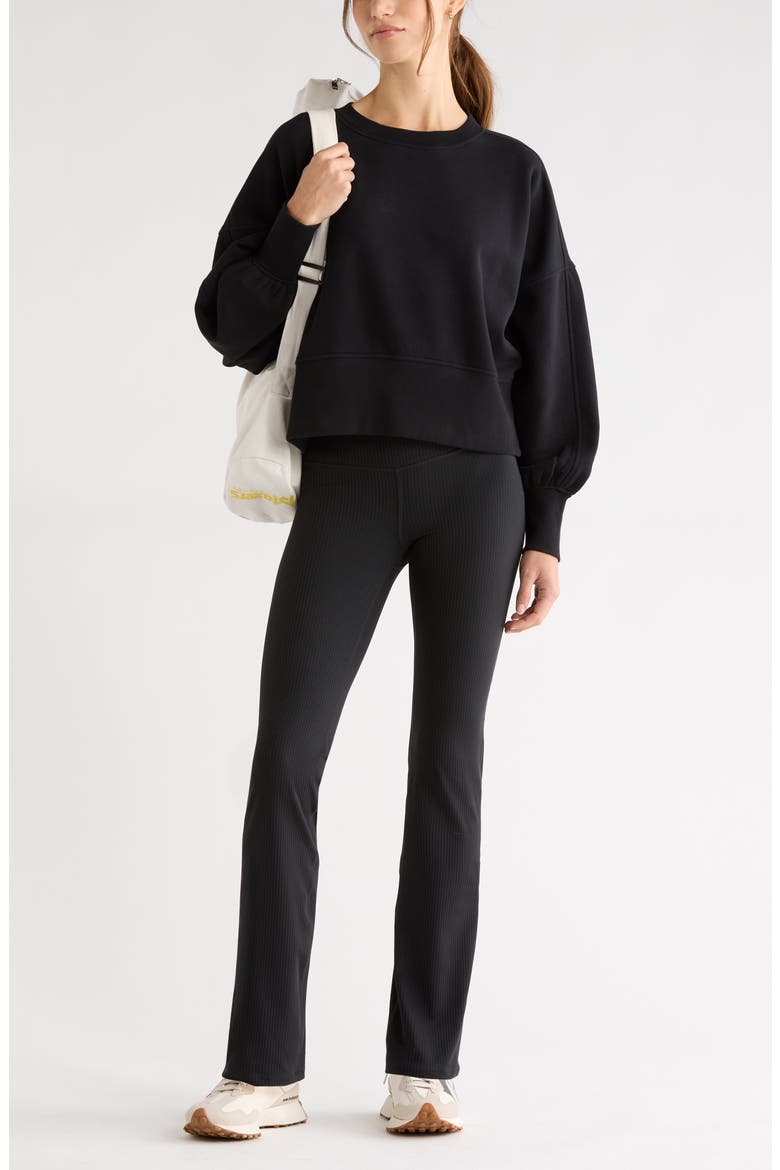 Cloud Fleece Relaxed Sweatshirt, Alternate, color, BLACK