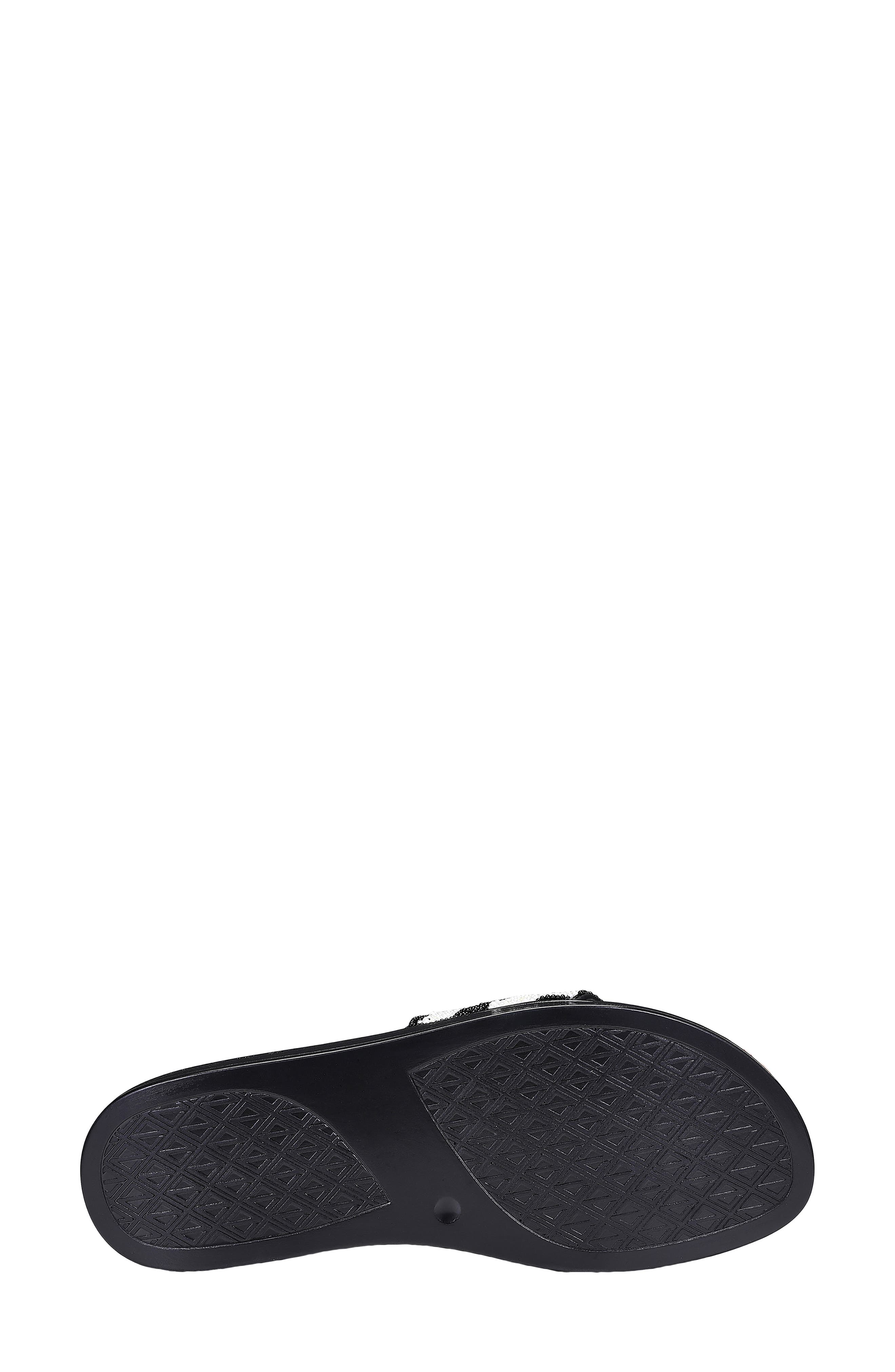 Fifi Low Wedge Flip Flop, Alternate, color, BLACK/ IVORY