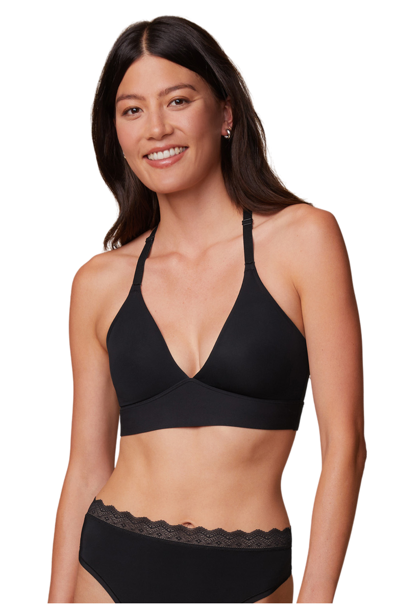 Harper Wilde Bliss Lace Halterneck Bralette, Alternate, color, Black