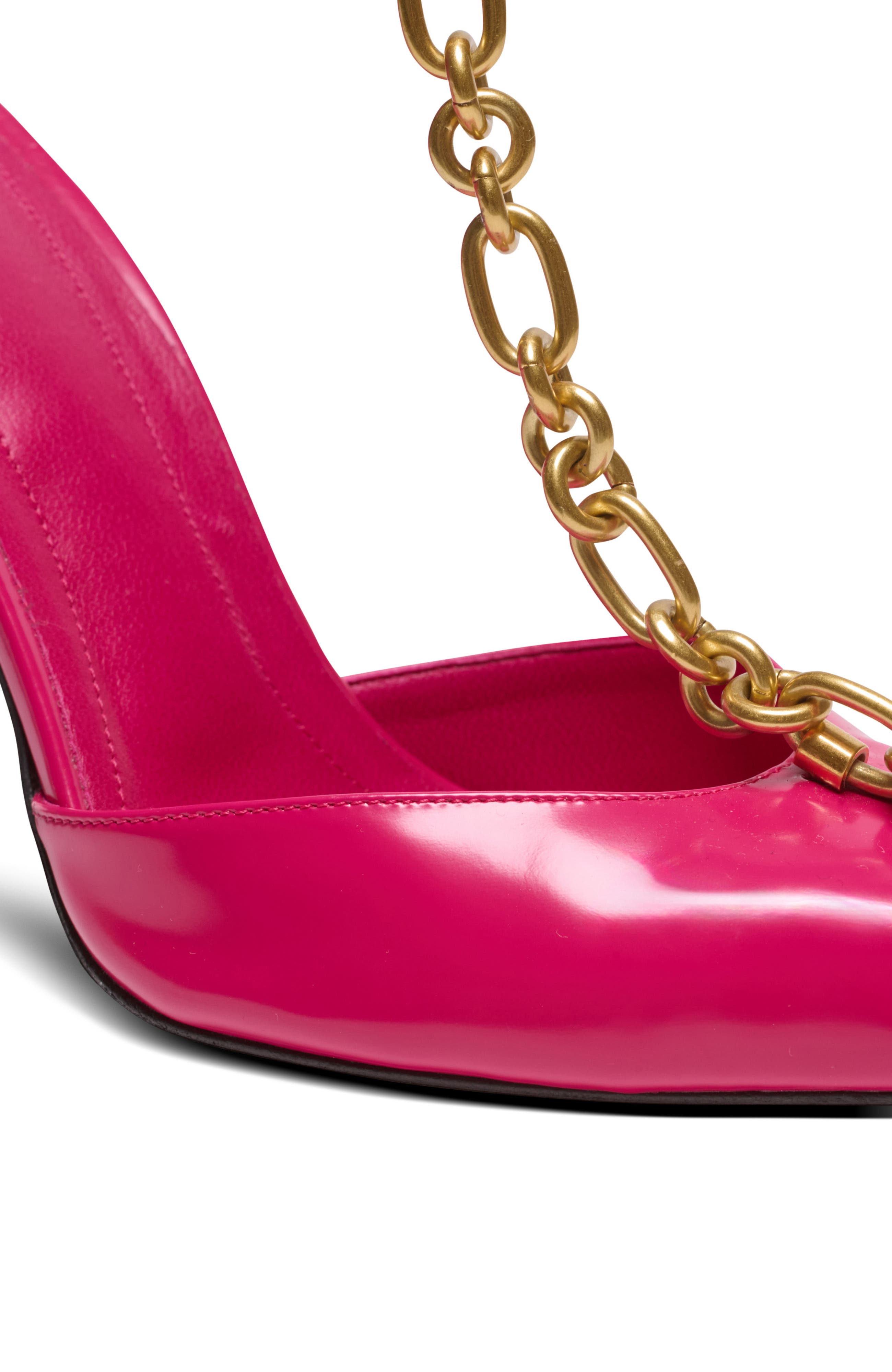 Balmain Sync patent leather stilettos, Alternate, color, Pink