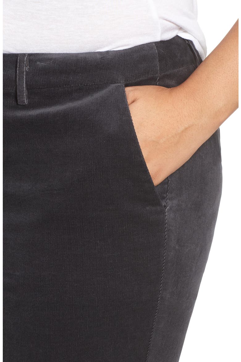 Velvet Ankle Pants, Alternate, color, GREY MAGNET