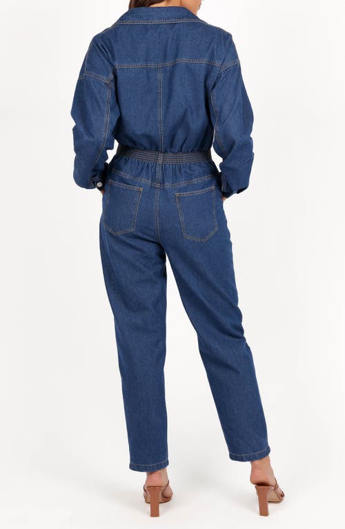 Petal And Pup Petal & Pup Rosa Long Sleeve Denim Jumpsuit In Blue