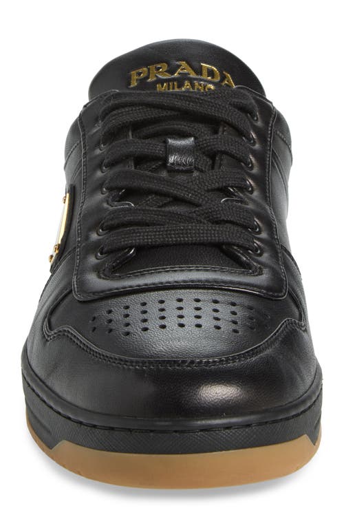 Prada Downtown Sneaker Aus Nappa-leder In Nero