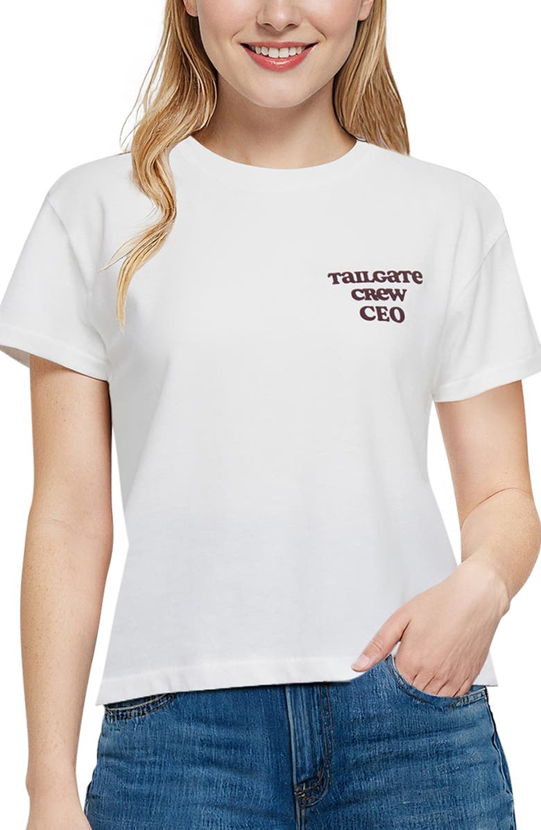 Wildfox Jamie Tailgate Graphic T-Shirt, Main, color, Snow White