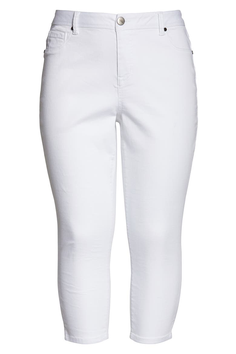 Slit Hem Super Crop Jeggings, Alternate, color, WHITE