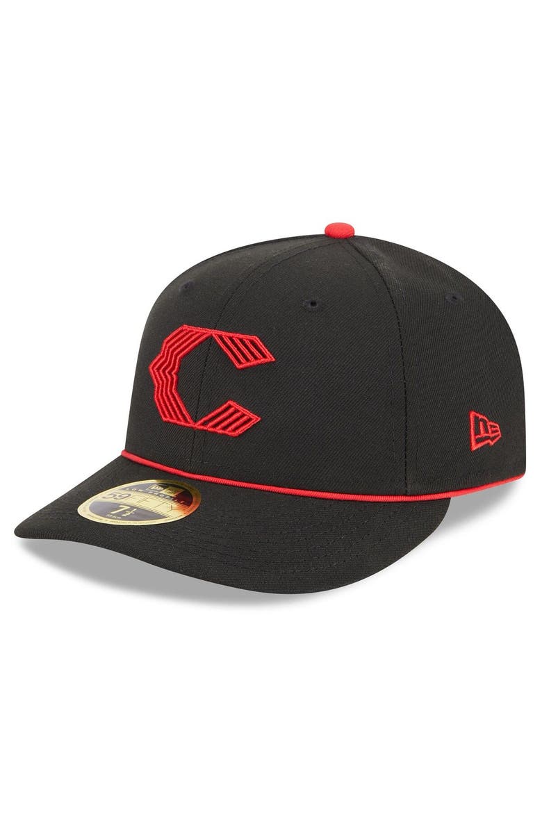 New Era Men's New Era Black Cincinnati Reds 2023 City Connect Low Profile 59FIFTY Fitted Hat, Alternate, color, Black