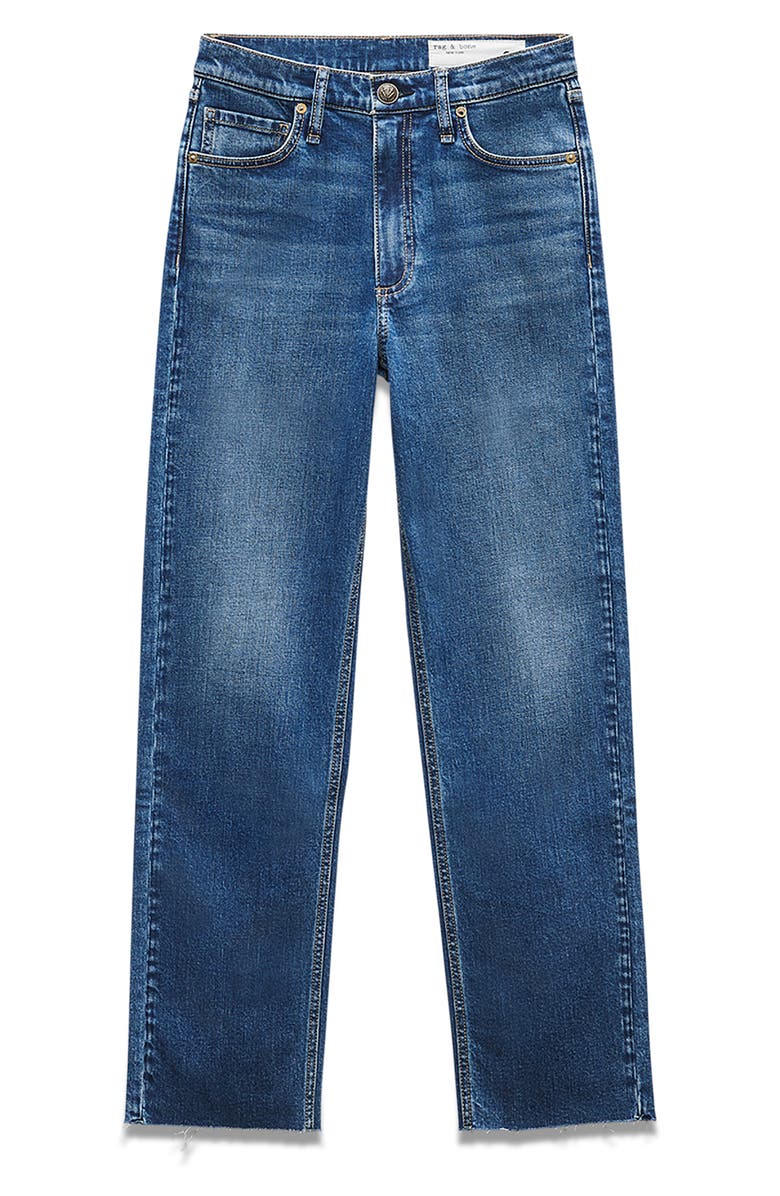 rag & bone Harlow Raw Hem Ankle Straight Leg Jeans, Alternate, color, Nova