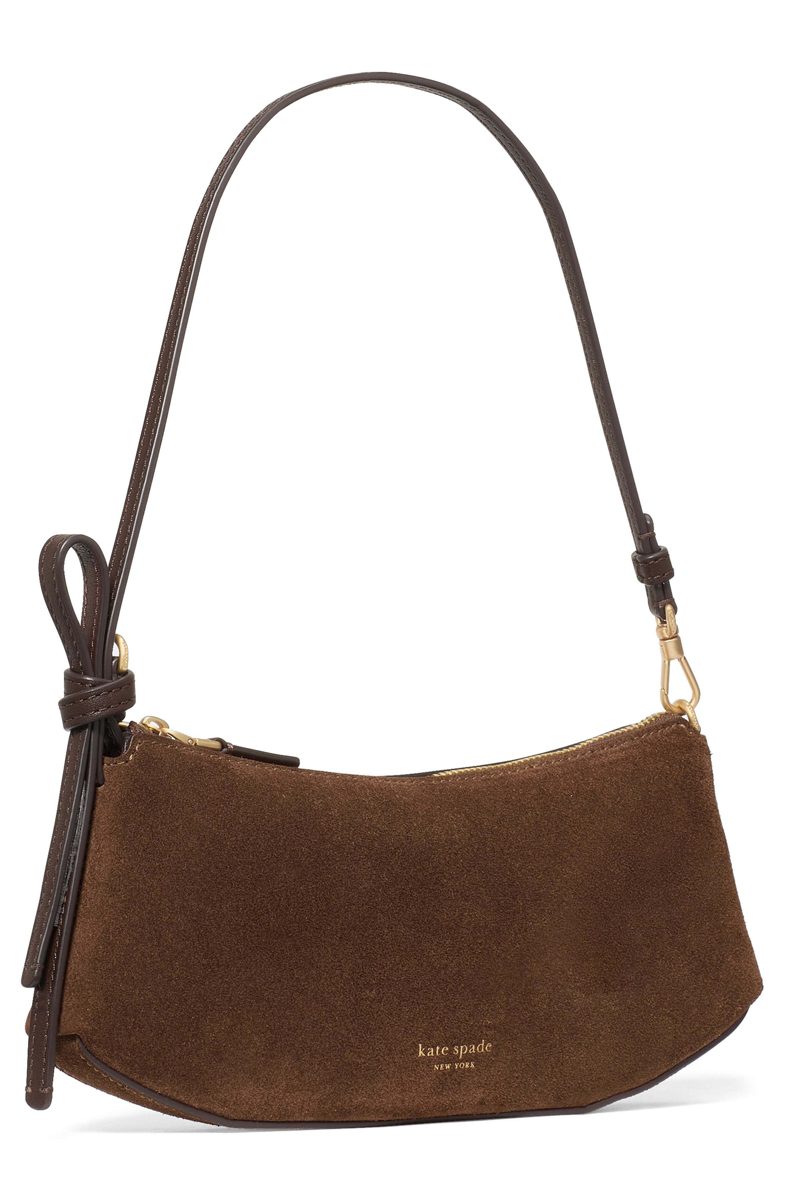 Kate Spade New York loop suede pochette bag, Alternate, color, 