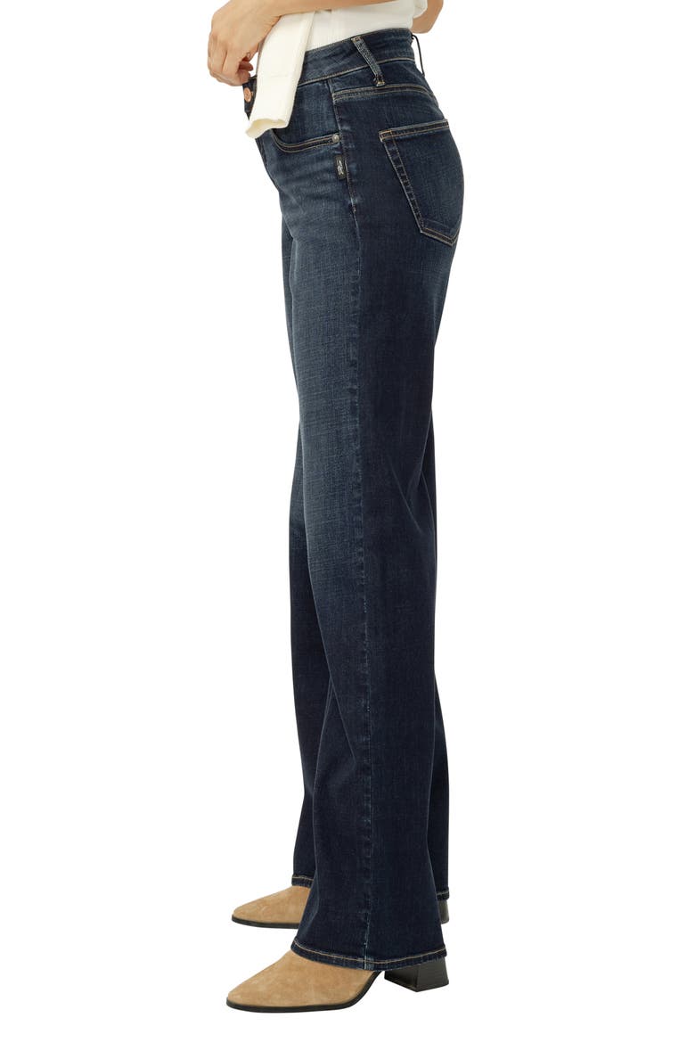 Suki Curvy Mid Rise Wide Leg Jeans, Alternate, color, HOLLEN