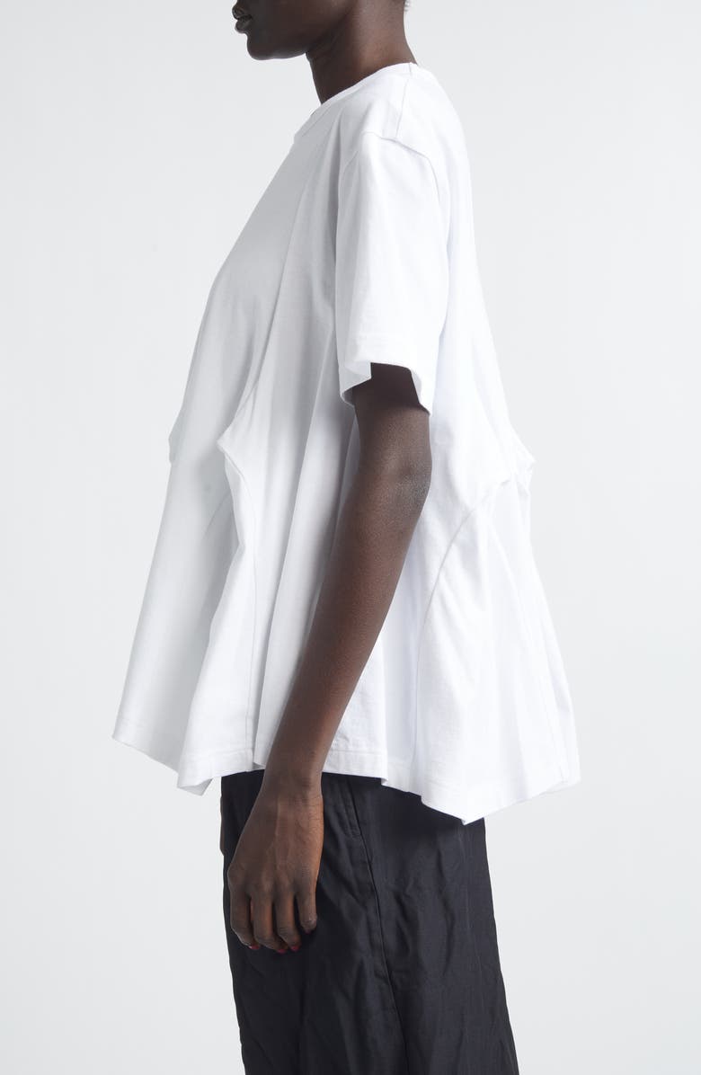 Comme des Garçons Comme des Garçons Paneled Peplum T-Shirt, Alternate, color, White