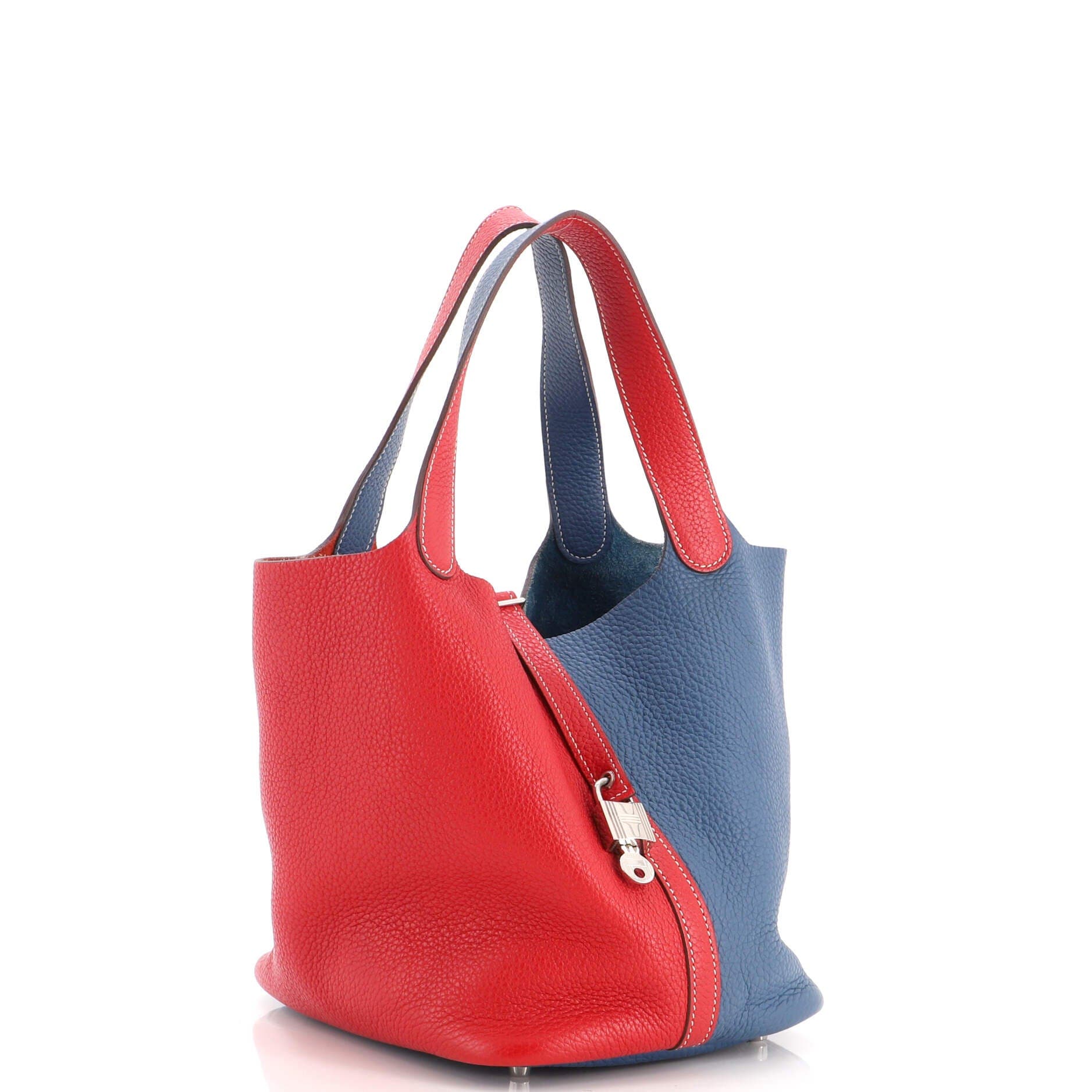Casaque Picotin Lock Bag Clemence MM, Alternate, color, Red