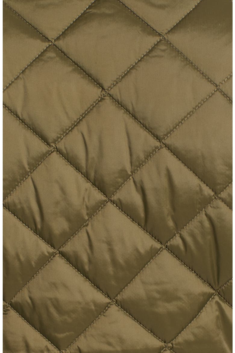 Deveron Diamond Quilted Jacket, Alternate, color, OLIVE/ PALE PINK