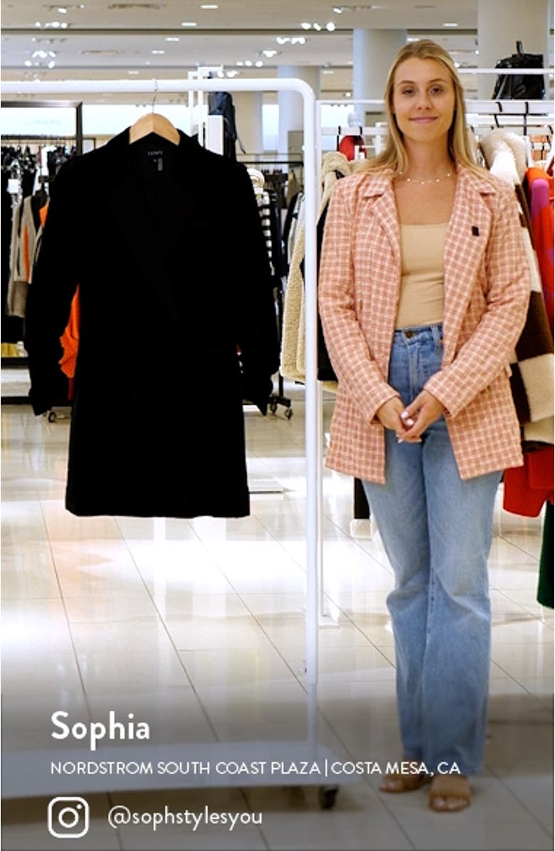 Velvet Long Sleeve Blazer Cocktail Dress, sales video thumbnail