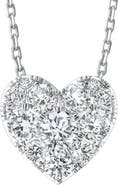 Bliss Diamond 3/4Ct Diamond Heart Pendant 14k Gold 18" Necklace