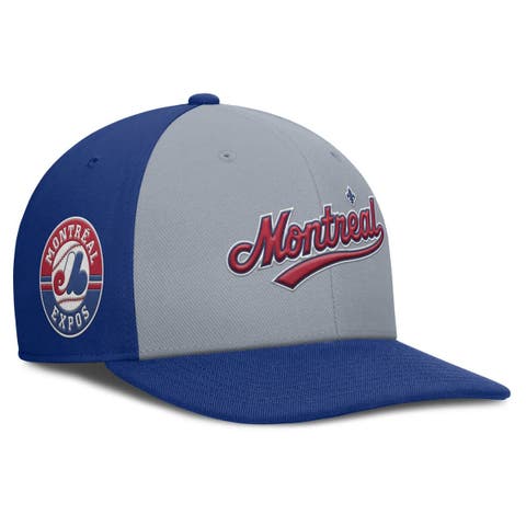 Men's Nike Gray/Blue Montreal Expos Cooperstown Collection Pro Performance Snapback Hat