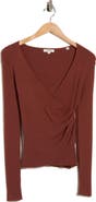 MAX STUDIO Faux Wrap Knit Sweater
