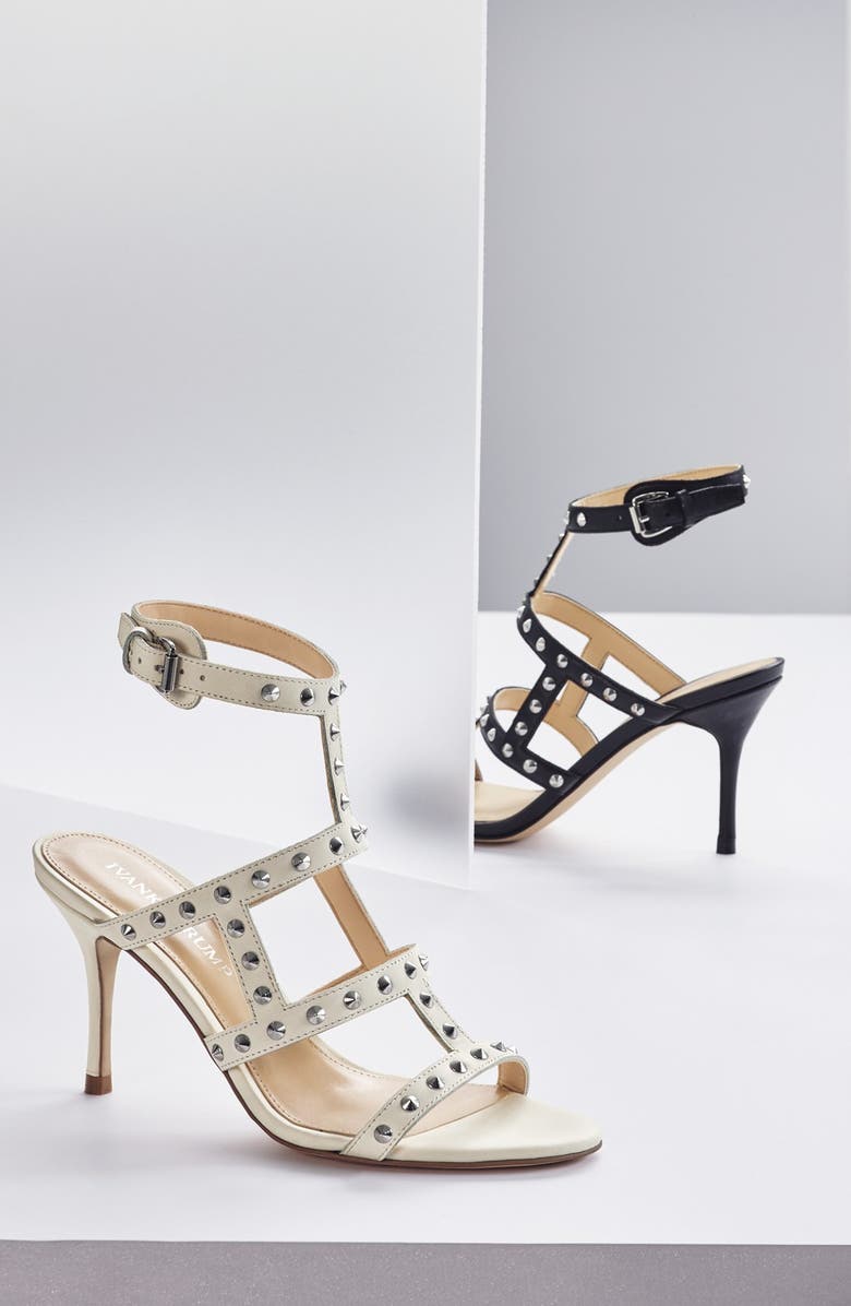 Ivanka Trump 'Gemima' Studded Strappy Sandal, Alternate, color,