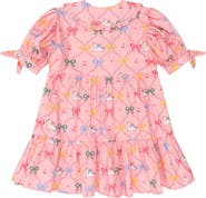 Huxbaby Unicorn Bow Puff Dress