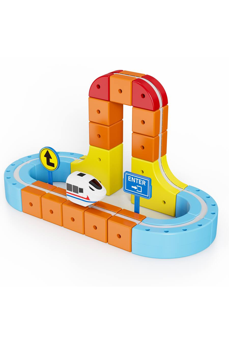 Magnetic Train Set, Alternate, color, MultiColor