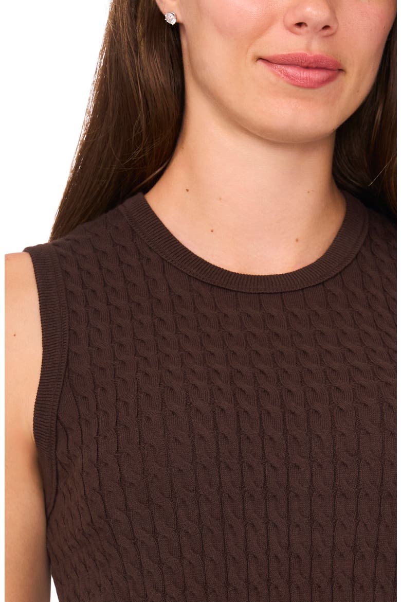 Cable Stitch Cotton Sweater Tank, Alternate, color, DELICIOSO
