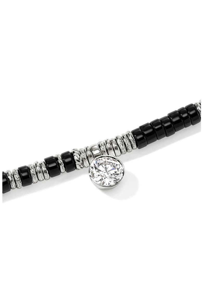 JH Lovestruck™ Heishi Pendant Necklace, Sterling Silver, Hardstones, Lab-Grown Diamond, 1.25TCW, Alternate, color, SILVER