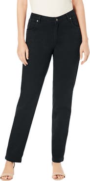 Jessica London Classic Cotton Denim Straight-Leg Jean