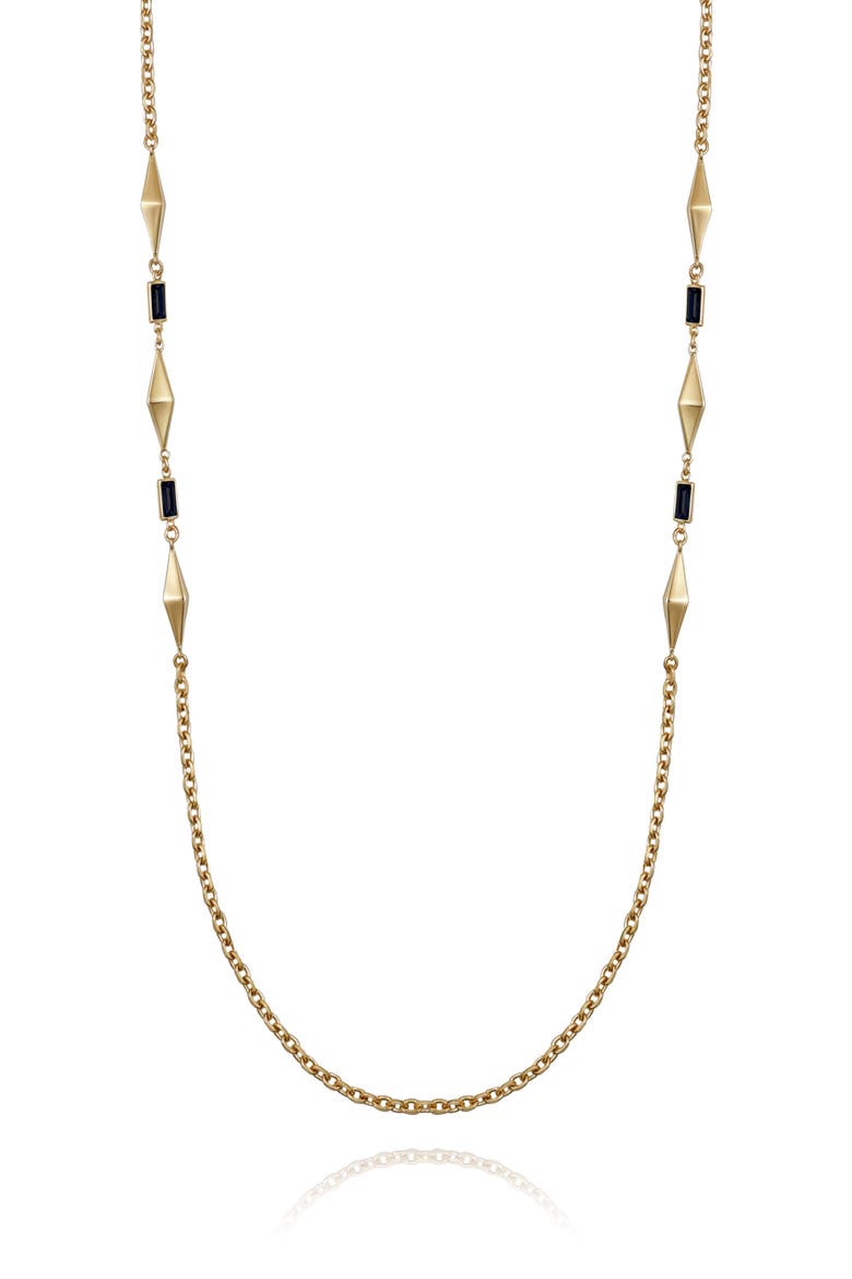 Station Chain Necklace, Main, color, GOLD